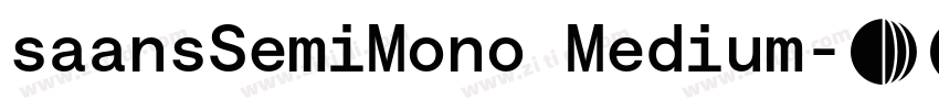 saansSemiMono Medium字体转换